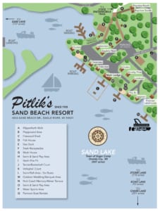 Pitlk's Sand Beach Resort map.