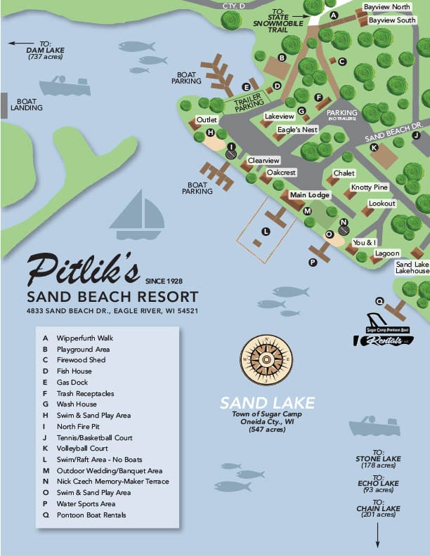 Pitlik's Resort map.