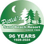 Text: Pitlik's Grand Beach Resort. Since 1928. 96 Years. 1928 to 2024.